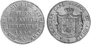1 Thaler Anhalt-Bernburg (1603 - 1863) Silver Alexius Frederick Christian, Duke of Anhalt-Bernburg (1767 – 1834)