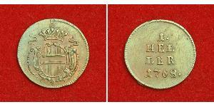  
 

 
 1768, Empress Maria Theresa. Beautiful Copper Heller Coin. XF! 
  
  Mint Date: 1768 Mint Place: Vienna Denomination: Thaler  Reference: KM-1976. Condition: Minor scratches in reverse, ot ...
