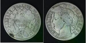 FRANCE 2 Francs 1871 K - Silver 0.900 - 4234
