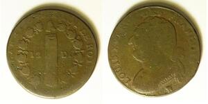 FRANCE 12 Deniers 179? - Bronze - Louis XVI. - 3444