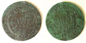 PAPAL STATES FERRARA 1/2 Baiocco ND - Copper - Benedict XIV. - 2357