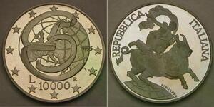 ITALY 10.000 Lire 1995 R Proof - Silver 0.835 - Messina Conference Ann. - 1627 *