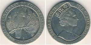1 Krone Isla de Man Níquel/Cobre Isabel II (1926-2022)