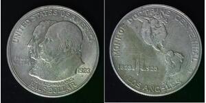 USA Half Dollar 1923 S - Silver 0.900 - Monroe Doctrine Centennial - VF - 3992