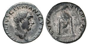 VITELLIO (69) Denario. D/ Testa nuda R/ Tripode con delfino e corvo. Coh 115 RIC 70 Tredici 73 Ag g 3,04 • Patina scura MB