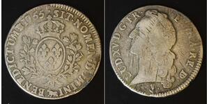 FRANCE 1 Ecu 1755 - Silver 0.917 - Louis XV. - 3025