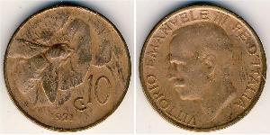 10 Сентесімо Kingdom of Italy (1861-1946) Мідь Віктор Емануїл III (1869 - 1947)