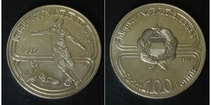 HUNGARY 100 Forint 1982 - Copper/Nickel - World Football Championship - 4208