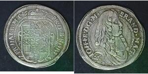BRANDENBURG ANSBACH 1/6 Thaler 1678 - Silver - Johann Friedrich - 671