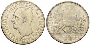 1936,ITALIEN. Königreich. Vittorio Emanuele III. 1900-1946. 20 Lire 1936 AN XIV, Roma. Pagani 681. Montenegro 78. Vorzüglich-FDC / Extremely fine-uncirculated. (~€ 700/USD 810)