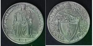 VATICAN 1 Lira 1942/IV - Stainless Steel - Pius XII. - aUNC - 1504