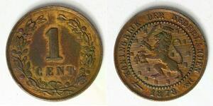 NETHERLANDS 1 Cent 1878 - Bronze - William III. - XF/aUNC - 4642