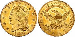  1820. Square Base 2 BD-2 Rarity 5+. PCGS graded MS-63. CAC Approved. A splendid needle sharp strike further enhanced by the frosty mint luster and sunset golden hues. A beauty! Highly lustrous c ...