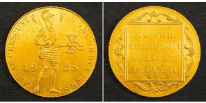  
  1928, Netherlands, Queen Wilhelmina. Nice Gold Ducat Coin. (AU-UNC!) 3.49gm!  Mint Year: 1928 Mint Place: Utrecht  Denomination: Gold Knight Ducat  Reference: KM-83.1. (Netherlands) / KM-T1 ( ...
