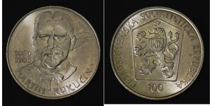 CZECHOSLOVAKIA 100 Korun ND(1985) - Silver 0.500 - Martin Kukucin - aUNC - 741