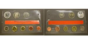 GERMANY (West / BRD) 1 Pfennig / 5 Mark 1971 F Official Proof Set *
