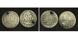  
 
  
 1606/1609, Transylvania, Stephan Bocskai/Gabor Bathory. Silver 3 Groschen Coins. 2pcs!   
  Mint year: 1606 / 1609 Condition: Pierced F / F-VF Weight: 1.69gm / 2.18gm  Diameter: 20mm (eac ...