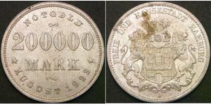 HAMBURG (Notgeld) 200000 Mark 1923 - Aluminum - XF/aUNC - 2012 