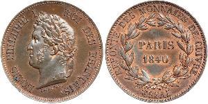  France. Essa 1 Decime, 1840-Paris. Maz-1144. Bronze. By Barre. Louis Philippe I. Laureate head left. Reverse: Mint and date within wreath, ESSAI below. NGC graded MS-64 Brown. Estimated Value $1 ...
