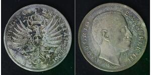 ITALY 1 Lira 1907 R - Silver 0.835 - Vittorio Emanuele III. - VF - 787