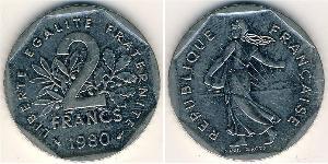 2 Franc Quinta Repubblica francese (1958 - ) Nichel 