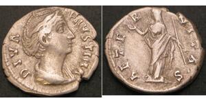 ROMAN EMPIRE 1 Denarius Faustina Major (146) - Silver - VF/XF - 3236 