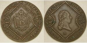 AUSTRIA 15 Kreuzer 1807 A - Copper - Franz I. - XF+ - 2617 *