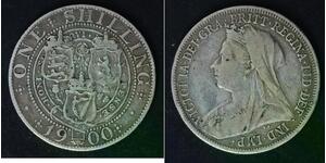 GREAT BRITAIN 1 Shilling 1900 - Silver 0.925 - Victoria - 777