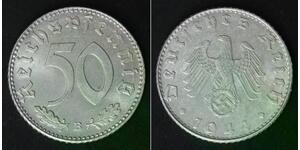 GERMANY (Third Reich) 50 Reichspfennig 1944 B - Aluminum - aUNC - 2271