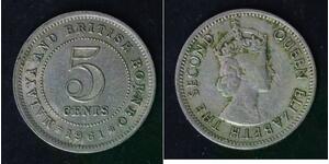 MALAYA AND BRITISH BORNEO 5 Cents 1961 - Copper/Nickel - Elizabeth II. - 4630