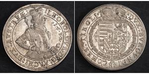  
  1632, Austria, Archduke Leopold V. Silver Thaler Coin. AU+ Fleur-de-Lis Scepter!  Mint Year: 1632 Denomination: Thaler Mint Place: Hall (Tyrol) State: Holy Roman Empire Reference: Davenport 3 ...