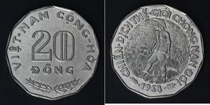 VIET NAM 20 Dong 1968 - Nickel Clad Steel - F.A.O. - aUNC - 4392