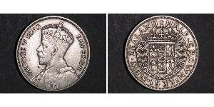 1/2 Crown Nouvelle-Zélande Argent George V (1865-1936)