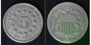 USA Shield Nickel 1872 - Copper/Nickel - 2263