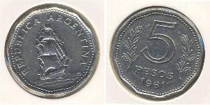 5 Песо Республіка Аргентина (1861 - ) Нікель/Мідь 