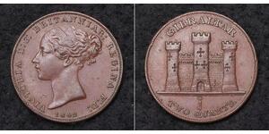 



CoinWorldTV



1842/1, Gibraltar (British Colony), Queen Victoria. Copper 2 Quarts Coin. Rare!
  References: KM-3 ($100 in VF!).
  Denomination: 2 Quarts - Token Coinage 
  Mint Year: 1842/1  ...
