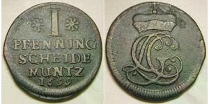 BRUNSWICK LUNEBURG CALENBERG HANNOVER 1 Pfennig 1699 - Georg I. - VF+ - 944 *