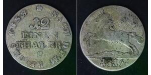 HANNOVER 1/12 Thaler 1816 C - Silver 0.437 - Georg III. - VF - 508
