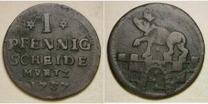 ANHALT BERNBURG 1 Pfennig 1757 - Copper - Viktor II. Friedrich - VF - 4124 *