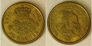 DENMARK 20 Kroner ND(2000)(h) LG - Birthday of Queen Margrethe II. - aUNC - 434