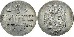 6 Grote 联邦州 (德国) 銀 Peter Friedrich Wilhelm (1754 - 1823)