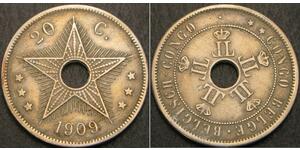 20 Сантім Бельгійське Конго (1908 - 1960)  