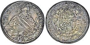 1 Талер Ансбах (княжество) (1398–1792) Серебро Joachim Ernst, Margrave of Brandenburg-Ansbach (1583 – 1625)