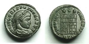 
          
           
             
              CRISPUS AE 3 
           
           
             
              Description: 
              
              Date: C, 324-325 AD 
              ...