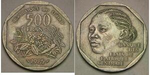 TCHAD 500 Francs 2003 - Copper-Nickel - XF - 569 *