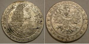 SILESIA LIEGNITZ BRIEG 15 Kreuzer 1662 - Silver - Georg III. - VF/XF - 2622 *