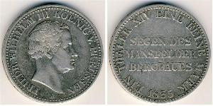 Пруссия
1 талер (1835 г.)
Серебро
А. Фридрих Вильгельм III. Номер по Краузе КМ#420, 750-я проба, 22,272 г.
