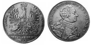 1 Thaler Principality of Ansbach (1398–1792) 銀 Charles William Frederick, Margrave of Brandenburg-Ansbach (1712 – 1757)