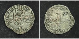 
 
  
 1550, Royal France, Henry II. Medieval Silver Douzain Coin. Dijon mint! 
  
 Mint Year: 1550 Mint Place: Dijon (P) References: Duplessy 997, C. 1305, Sb. 4380, R2!  Denomination: Douzain  ...
