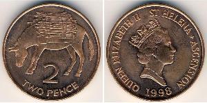 2 Penny Île Sainte-Hélène (1981 - ) Bronze 